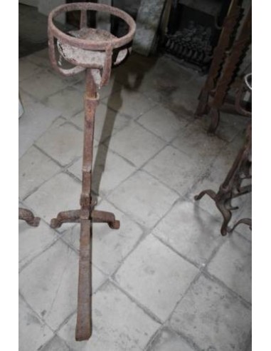 016 MONUMENTALE COPPIA DI ALARI PER CAMINO, IN...