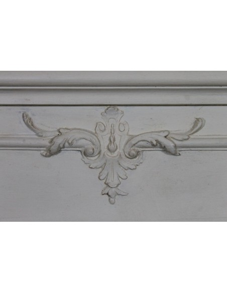 220 CAMINIERA GESSATA IN STILE REGGENZA MA D'EPOCA NAPOLEONE III