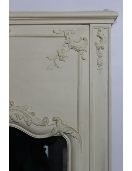 220 CAMINIERA GESSATA IN STILE REGGENZA MA D'EPOCA NAPOLEONE III