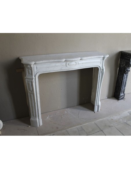 006 CAMINO "POMPADOUR PIED GALBÉ" CON FRONTALE TRANSIZIONE IN MARMO BIANCO CARRARA