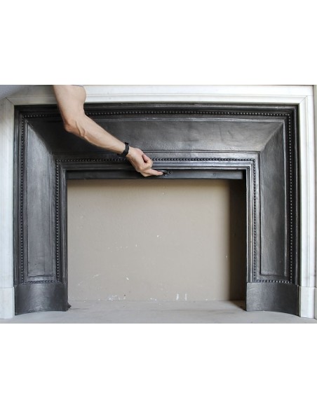 249 AG CAMINO NEOCLASSICO "RAMO D'ULIVO" A COLONNE IN MARMO BIANCO "PURO" DI CARRARA