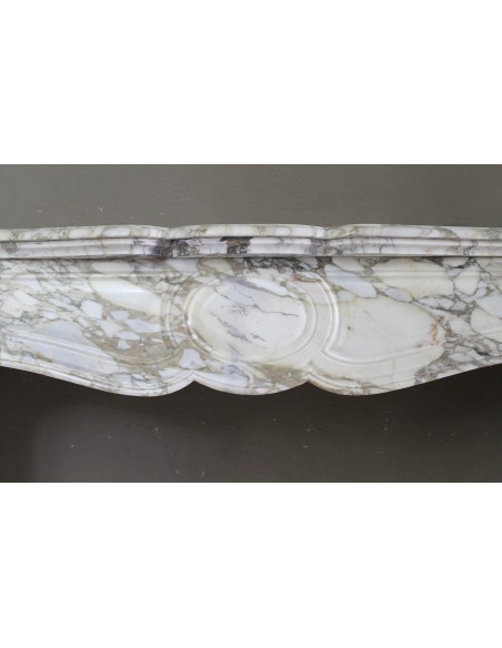 008 CAMINO LUIGI XV "PIED GALBÉ" SCOLPITO IN MARMO CALACATTA DORATO