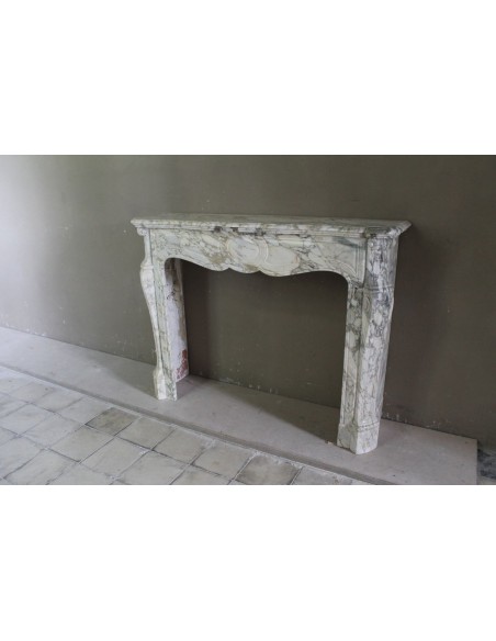 008 CAMINO LUIGI XV "PIED GALBÉ" SCOLPITO IN MARMO CALACATTA DORATO