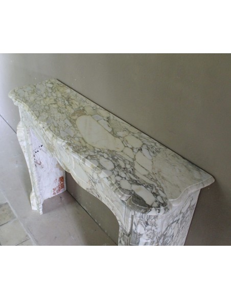 008 CAMINO LUIGI XV "PIED GALBÉ" SCOLPITO IN MARMO CALACATTA DORATO