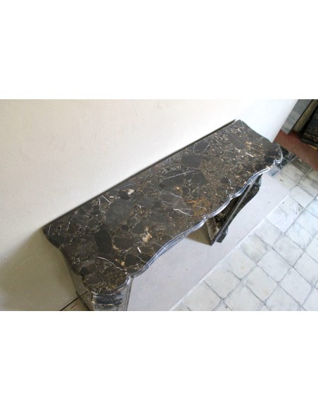 026 CAMINO LUIGI XV "PIED GALBÉ" SCOLPITO IN RARO MARMO NERO SAINT LAURENT