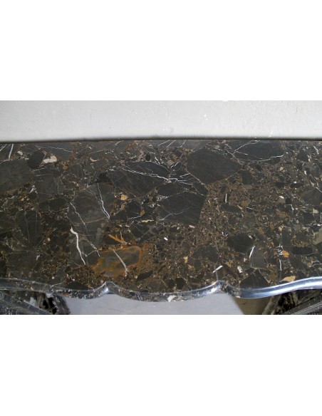 026 CAMINO LUIGI XV "PIED GALBÉ" SCOLPITO IN RARO MARMO NERO SAINT LAURENT