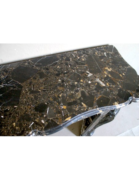 026 CAMINO LUIGI XV "PIED GALBÉ" SCOLPITO IN RARO MARMO NERO SAINT LAURENT