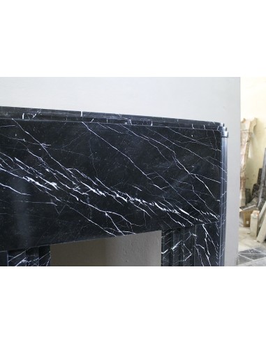 711 ICONICO CAMINO ART DECO SCOLPITO IN MARMO...