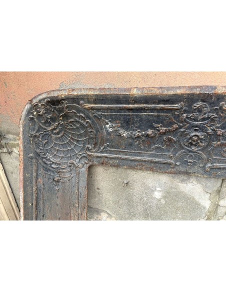 CG 145 GRANDE CONTROCUORE BAROCCO FLOREALE IN GHISA D'ARTE