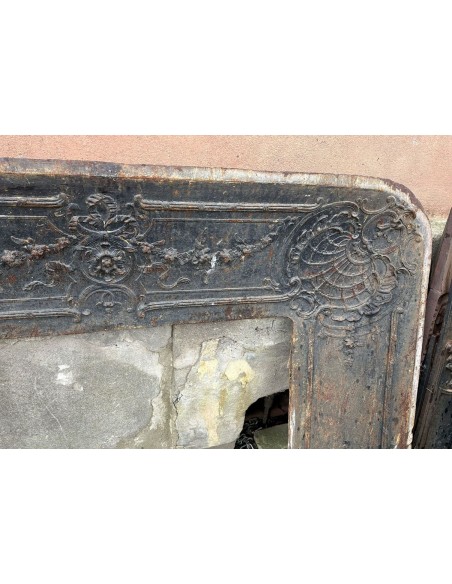 CG 145 GRANDE CONTROCUORE BAROCCO FLOREALE IN GHISA D'ARTE