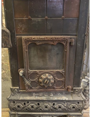 GH 001 STUFA A LEGNA CASTELMONTE ANNI '60 IN...