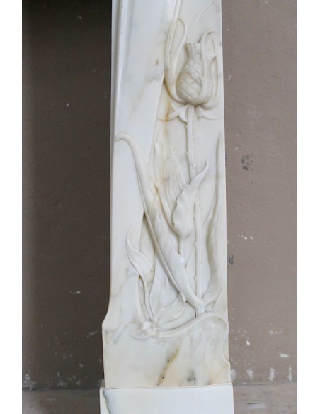 607 AG CAMINO LIBERTY "FLEUR DE CHARDON" IN MARMO BIANCO SIVEC FIRMATO MAJORELLE