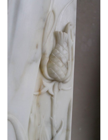 607 AG CAMINO LIBERTY "FLEUR DE CHARDON" IN MARMO BIANCO SIVEC FIRMATO MAJORELLE