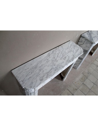 248 CAMINETTO LUIGI XVI "DÉMI-LUNE FLEUR OVALE"...