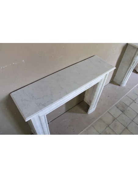 306 CAMINO LUIGI XIV "BOUDIN CARRÉ" IN BIANCHISSIMO MARMO DI CARRARA