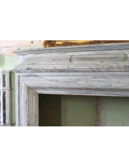 324 IMPONENTE CAMINO BOUDIN "VERSAILLES" IN PREZIOSO MARMO "ACQUAMARINA"