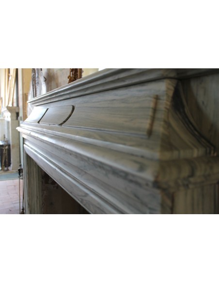 324 IMPONENTE CAMINO BOUDIN "VERSAILLES" IN PREZIOSO MARMO "ACQUAMARINA"