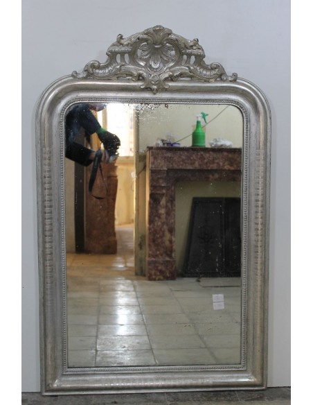 212M ARGENTATA SPECCHIERA LUIGI XV CON CIMASA ROCAILLE