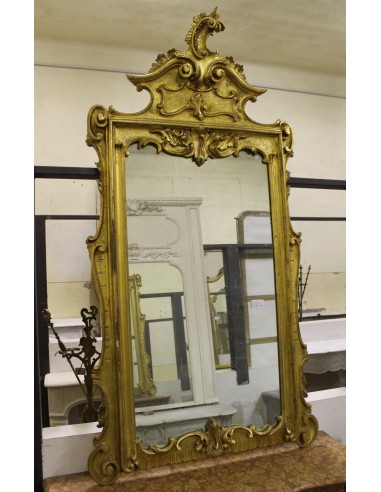 396G SPECCHIERA-CAMINERA BAROCCA, ROMA, TUTTO INTAGLIO SU LEGNO