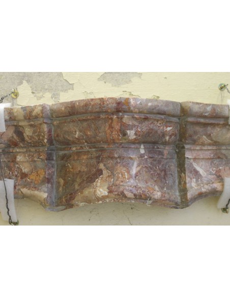 810 VERONESE CAMINO "BAROCCHETTO" IN MARMO BRECCIA PERNICE