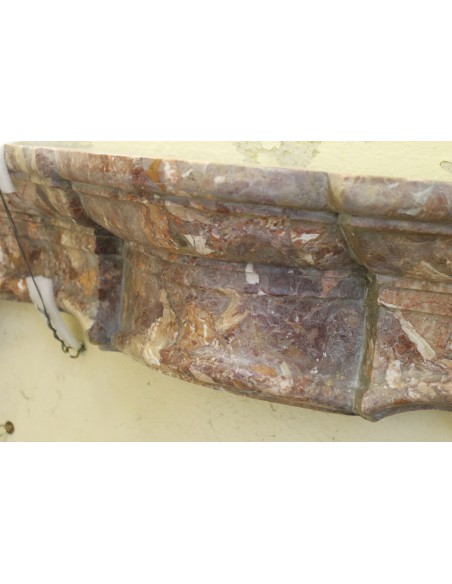 810 VERONESE CAMINO "BAROCCHETTO" IN MARMO BRECCIA PERNICE