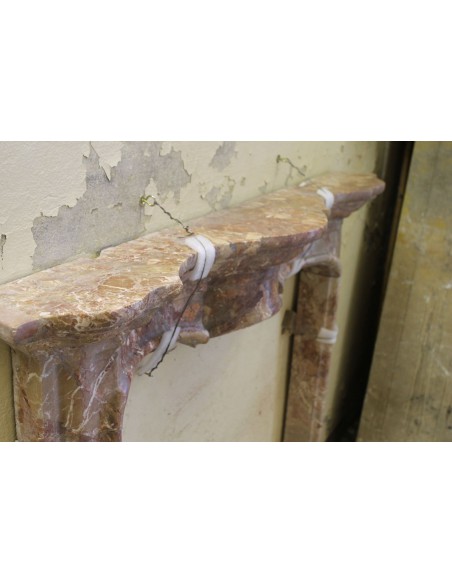 810 VERONESE CAMINO "BAROCCHETTO" IN MARMO BRECCIA PERNICE