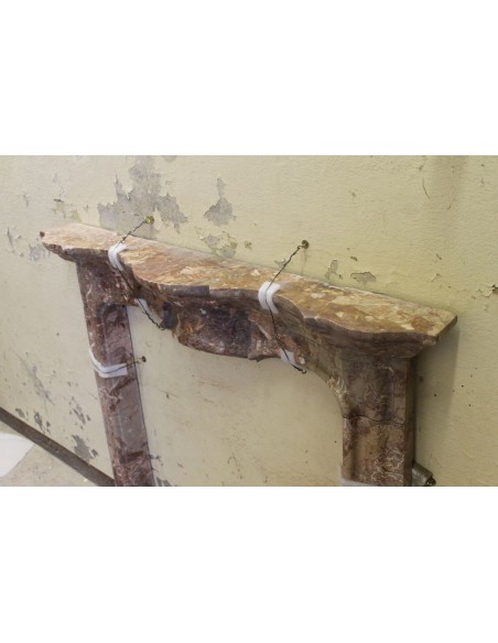 810 VERONESE CAMINO "BAROCCHETTO" IN MARMO BRECCIA PERNICE