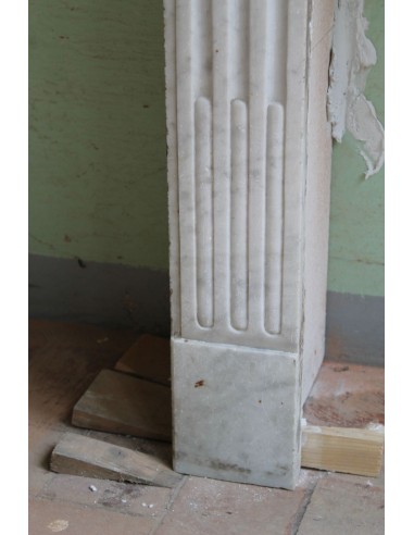 237 CAMINO D'EPOCA LUIGI XVI IN MARMO BIANCO DI...