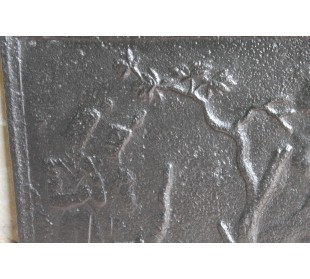 111 PIASTRA PER CAMINETTO CON SCENA MILITARESCA 2