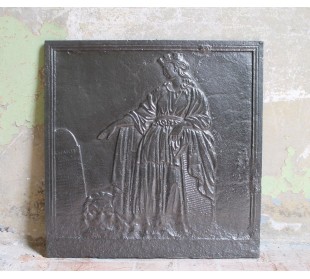 128 RARISSIMA PIASTRA PER CAMINO DETTA "ITALIA TURRITA"