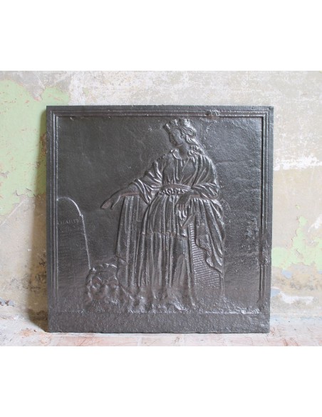 128 RARISSIMA PIASTRA PER CAMINO DETTA "ITALIA TURRITA"