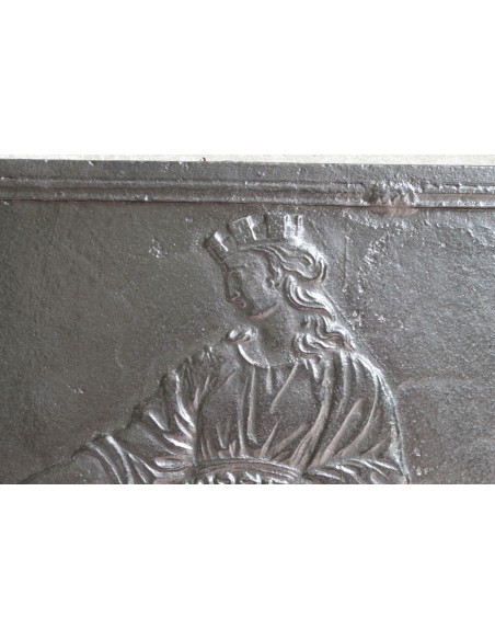 128 RARISSIMA PIASTRA PER CAMINO DETTA "ITALIA TURRITA"