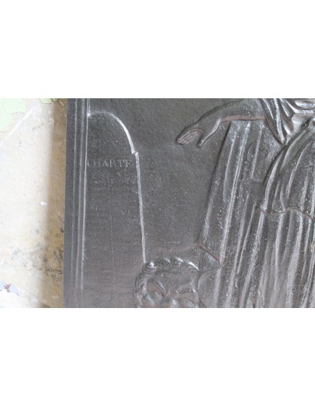 128 RARISSIMA PIASTRA PER CAMINO DETTA "ITALIA TURRITA"