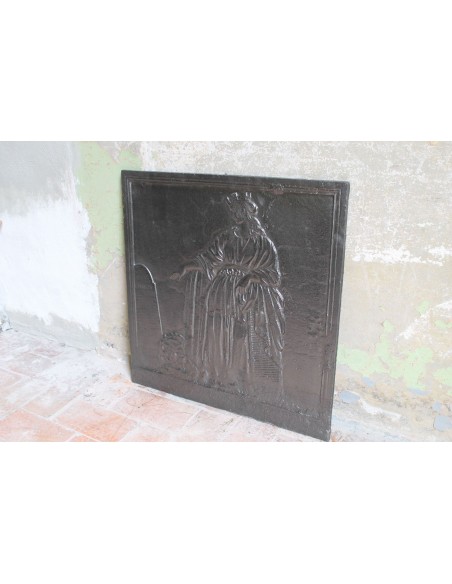 128 RARISSIMA PIASTRA PER CAMINO DETTA "ITALIA TURRITA"