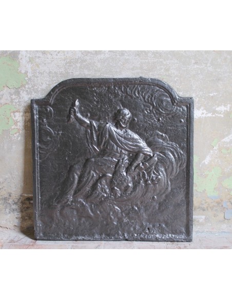 130 RAFFIGURA ZEUS QUESTA PIASTRA PER FONDO CAMINO