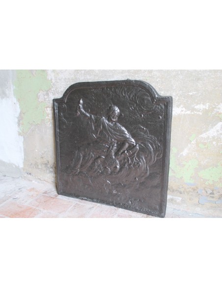 130 RAFFIGURA ZEUS QUESTA PIASTRA PER FONDO CAMINO