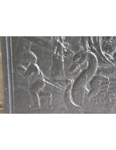 132 GRANDE PIASTRA ART NOUVEAU, ALLEGORIA DA...