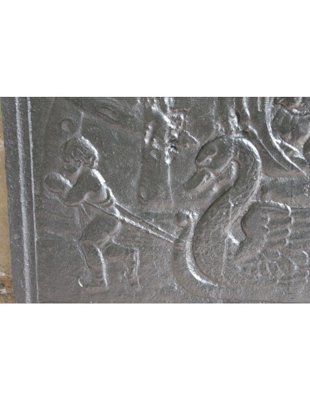 132 GRANDE PIASTRA ART NOUVEAU, ALLEGORIA DA DECIFRARE