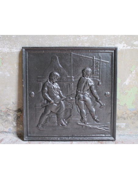 138 PRIMO-NOVECENTESCA PIASTRA PER FONDO CAMINETTO, MEDIA MISURA