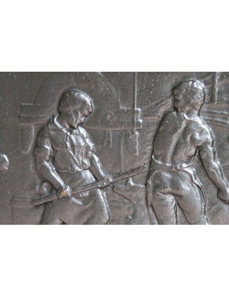 138 PRIMO-NOVECENTESCA PIASTRA PER FONDO CAMINETTO, MEDIA MISURA