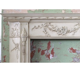 Grande cornice da camino in legno, ottocentesca, firmata Irving and Casson, proveniente da Boston (USA). 2