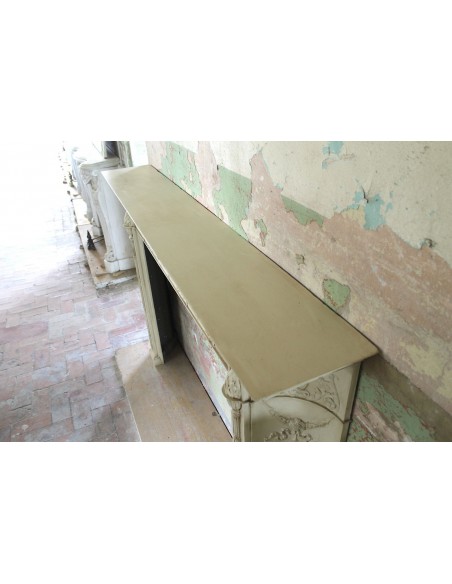 1003 AG IMPORTANTE E FIRMATISSIMO CAMINO IN ESSENZA DI PINO E STUCCHI D'ARTE