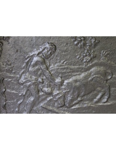 146 PIASTRA IN GHISA RAFFIGURANTE UNA DELLE...