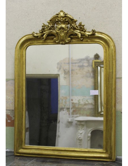 047P PICCOLA ELEGANTE SPECCHIERA LUIGI XV CON CIMASA