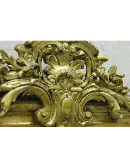 047P PICCOLA ELEGANTE SPECCHIERA LUIGI XV CON CIMASA