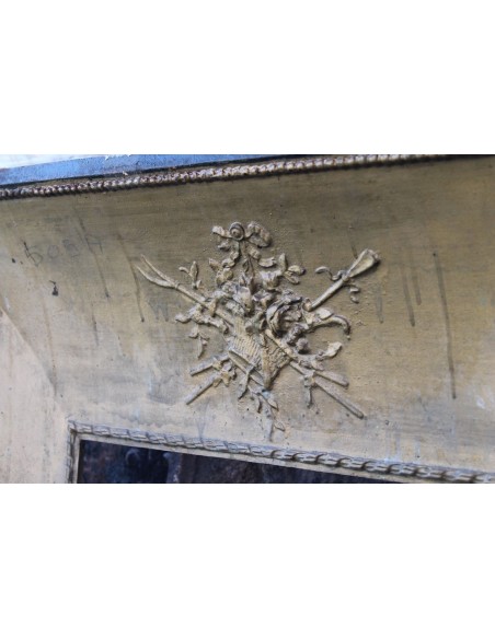 CG 072 FINE CONTROCUORE CAMINETTO "PANIER FLEURI" IN GHISA D'ARTE