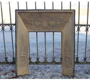 CG 057 RAFFINATO CAMINETTO CONTROCUORE LUIGI XVI IN GHISA...