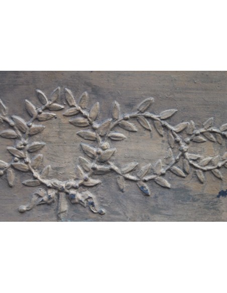 CG 057 RAFFINATO CAMINETTO CONTROCUORE LUIGI XVI IN GHISA ARTISTICA