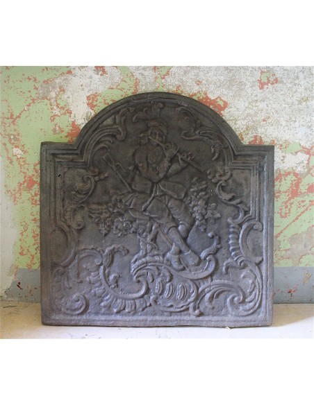 139 GRANDE PIASTRA A CAPPELLO DI GENDARME RAFFIGURANTE PAN