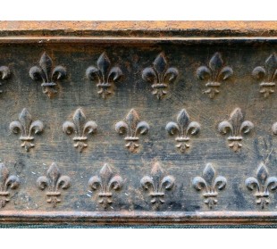 ANTICO CONTORCUORE IN GHISA D'ARTE PER CAMINETTO ANTICO IN MARMO BAROCCO 2